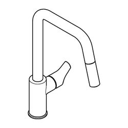 Grohe Eurosmart Einhand-Spültischbatterie, Mattschwarz, hoher schwenkbarer Gussauslauf... GROHE-306192430 4005176783869 (Abb. 1)