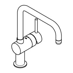 Grohe Minta Einhand-Spültischbatterie 1/2" hard graphite gebürstet 32488AL0... GROHE-32488AL0 4005176488788 (Abb. 1)