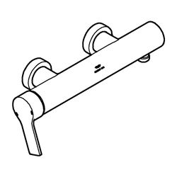 Grohe Allure Einhand-Brausebatterie Hard Graphite gebürstet, Wandmontage... GROHE-32846AL1 4005176506857 (Abb. 1)