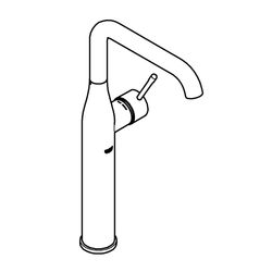 Grohe Essence Einhand-Waschtischbatterie, 1/2", XL-Size, Hard Graphite gebürstet, 32901... GROHE-32901AL1 4005176407529 (Abb. 1)