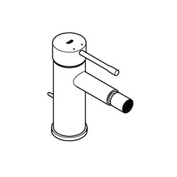 Grohe Essence Einhand-Bidetbatterie, 1/2", 1-Loch-Montage, Zugstangen-Ablaufgarnitur 1 ... GROHE-32935DA1 4005176426339 (Abb. 1)