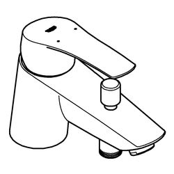 Grohe Eurosmart Einhand-Wannenbatterie, Einlochmontage, Mattschwarz, Keramikkartusche ... GROHE-334122433 4067393017349 (Abb. 1)