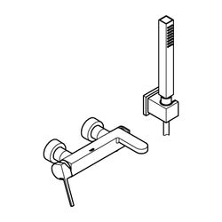 Grohe Plus Einhand-Wannenbatterie 1/2" 33547003... GROHE-33547003 4005176529818 (Abb. 1)