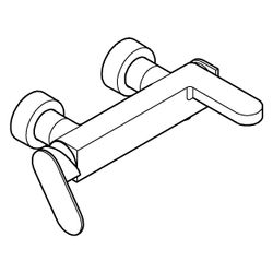 Grohe Plus Einhand-Wannenbatterie, Wandmontage, Hard Graphite gebürstet, 33553AL4... GROHE-33553AL4 4067393079989 (Abb. 1)