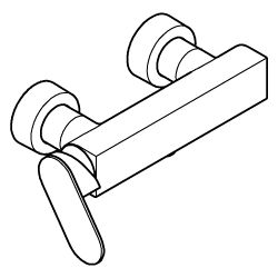 Grohe Plus Einhand-Brausebatterie, Aufputz Wandmontage, breiter Griff, Chrom, 33577004... GROHE-33577004 4067393079903 (Abb. 1)