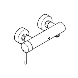 Grohe Essence Einhand-Brausebatterie, Wandmontage, eigensicher, Warm Sunset gebürstet, ... GROHE-33636DL1 4005176426643 (Abb. 1)