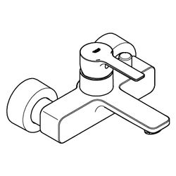 Grohe Lineare Einhand-Wannenbatterie, Wandmontage, mit Temperaturbegrenzer, Cool Sunris... GROHE-33849GN1 4067393101482 (Abb. 1)