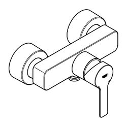 Grohe Lineare Einhand-Brausebatterie 1/2" chrom 33865001... GROHE-33865001 4005176409202 (Abb. 1)