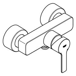 Grohe Lineare Einhand-Brausebatterie, Aufputz Wandmontage, mit Temperaturbegrenzer, Coo... GROHE-33865GN1 4067393101505 (Abb. 1)