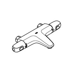 Grohe Grohtherm 1000 Thermostat-Wannenbatterie, Wandmontage, SafeStop, eigensicher, Chr... GROHE-34156003 4005176310034 (Abb. 1)