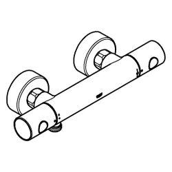 Grohe Grohtherm 800 Cosmopolitan Thermostat-Brausebatterie, Wandmontage, Warm Sunset ge... GROHE-34765DL0 4067393101529 (Abb. 1)
