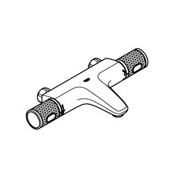Grohe Grohtherm 1000 Performance Thermostat-Wannenbatterie, ohne Anschlüsse, Chrom, 347... GROHE-34780000 4005176612978 (Abb. 1)