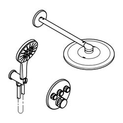 Grohe Grohtherm SmartControl Unterputz Duschsystem Thermostat runde Form Warm Sunset, 3... GROHE-34863DA0 4005176790805 (Abb. 1)