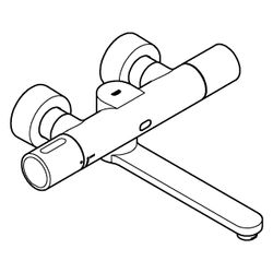 Grohe Infrarot-Elektronik für Waschtisch-Wandarmatur Ausladung 287mm Eurosmart Cosmopol... GROHE-36454000 4005176487774 (Abb. 1)