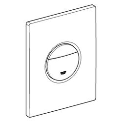 Grohe Nova Cosmopolitan WC-Betätigung, senkrechte und waagerechte Montage, Satin Steel,... GROHE-38765MS0 4005176946080 (Abb. 1)