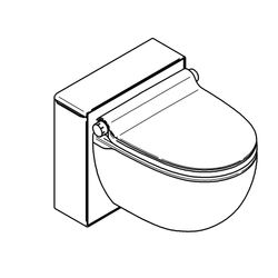 Grohe Sensia IGS Dusch-WC Komplettanlage für Unterputzspülkästen, Wandmontage, Alpinweiß/Alpinweiß, ... GROHE-39111LP0  (Abb. 1)