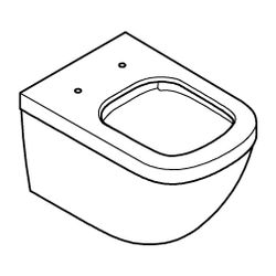 Grohe Euro Keramik Wand-Tiefspül-WC mit PureGuard Oberfläche alpinweiß 3932800H... GROHE-3932800H 4005176417382 (Abb. 1)