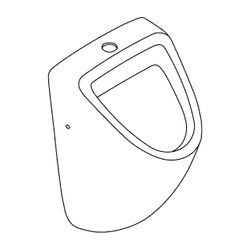 Grohe Urinal Bau Keramik Zulauf von oben Alpinweiß... GROHE-39439000 4005176406362 (Abb. 1)