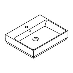 Grohe Cube Keramik Waschtisch 60 cm alpinweiß 3947300H... GROHE-3947300H 4005176438370 (Abb. 1)