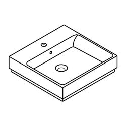 Grohe Cube Keramik Aufsatzwaschtisch 50 cm alpinweiß 3947800H... GROHE-3947800H 4005176442629 (Abb. 1)
