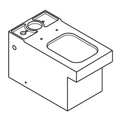 Grohe Cube Keramik Stand-WC-Kombination alpinweiß 3948400H... GROHE-3948400H 4005176442698 (Abb. 1)