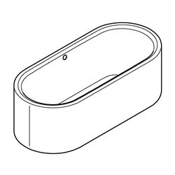 Grohe Essence Badewanne freistehend, EasyClean, AntiSlip, mit Überlauf, Alpinweiß, 3972600H... GROHE-3972600H  (Abb. 1)