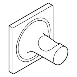 Grohe Allure Bademantelhaken, Satin Steel, 40284MS1... GROHE-40284MS1 4005176945489 (Abb. 1)