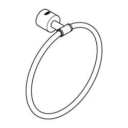 Grohe Atrio Handtuchring hard graphite gebürstet 40307AL3... GROHE-40307AL3 4005176462474 (Abb. 1)