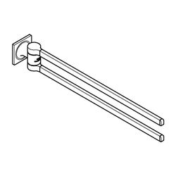 Grohe Allure Doppel-Handtuchhalter Hard Graphite gebürstet, schwenkbar... GROHE-40342AL1 4005176531729 (Abb. 1)