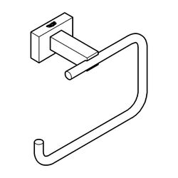 Grohe Essentials Cube WC-Papierhalter hard graphite gebürstet 40507AL1... GROHE-40507AL1 4005176636639 (Abb. 1)