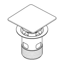 Grohe Ablaufstopfen inkl. Kelch supersteel 40565DC0... GROHE-40565DC0 4005176491702 (Abb. 1)