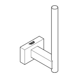 Grohe Essentials Cube Reservepapierhalter hard graphite gebürstet 40623AL1... GROHE-40623AL1 4005176636646 (Abb. 1)