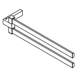 Grohe Selection Cube Doppel-Handtuchhalter, 2-armig, schwenkbar, 400mm, Mattschwarz, 4... GROHE-407682430 4067393083313 (Abb. 1)