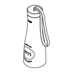 Grohe Thermo-Trinkflasche Blue, Edelstahl, Volumen 450ml, Cool Sunrise gebürstet, 40848... GROHE-40848GN0 4005176647000 (Abb. 1)