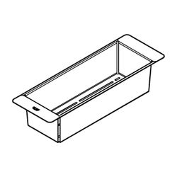 Grohe Abtropfschale, Edelstahl, 450x150x100mm, Hard Graphite gebürstet, 40852AL0... GROHE-40852AL0 4005176740589 (Abb. 1)