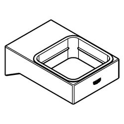 Grohe Selection Cube Halter für Glas/Seifenschale/-spender, Mattschwarz, 408652430... GROHE-408652430 4067393083368 (Abb. 1)