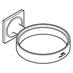 Grohe Allure Halter für Seifenschale 40883000 oder Föneinsatz 40964001, Satin Graphite,... GROHE-40963MG1 4005176947308 (Abb. 1)