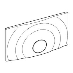 Grohe Platte und Druckknopf für Abdeckplatte Surf G, Alpinweiß, 42263SH0... GROHE-42263SH0 4005176816987 (Abb. 1)