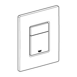 Grohe Abdeckplatte Nickel mit Drucktaste, 42371BE0... GROHE-42371BE0 4005176741814 (Abb. 1)