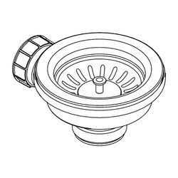 Grohe Stopfen für Küchenspülen ohne automatischen Ablauf, Warm Sunset gebürstet, 42589D... GROHE-42589DL1 4067393019961 (Abb. 1)