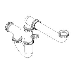 Grohe Siphon für Einbaupülen Kunststoff, Chrom, 42616000... GROHE-42616000 4005176724374 (Abb. 1)