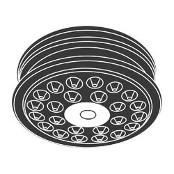 Grohe Brauseboden für Sportkopfbrause, Dunkelgrau, 43697000... GROHE-43697000 4005176256660 (Abb. 1)