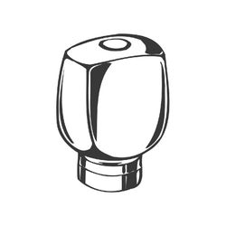 Grohe Griff Florida 115, Blau/Rot, Griffalternative speziell für Mehrloch-Kombinationen, Chrom/Gold,... GROHE-45230IG0  (Abb. 1)