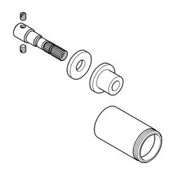Grohe Verlängerung M24x1 x M24x1, Länge 45mm, für Sinfonia Chrom, 45785000... GROHE-45785000 4005176086434 (Abb. 1)