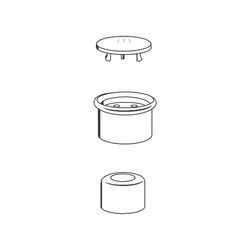 Grohe Umstellknopf, Silk Metal, 46207AV0... GROHE-46207AV0  (Abb. 1)
