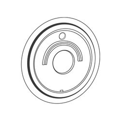 Grohe Rosette, D 180mm für Europlus Fertigmontageset Wanne, Edelmessing, 46367Z00... GROHE-46367Z00  (Abb. 1)