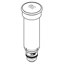 Grohe Umstellknopf für Wanneneinlauf für 3-Loch-Wannenkombination, Silk Metal, 46485AV0... GROHE-46485AV0  (Abb. 1)