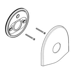 Grohe Rosette für Chiara EH-Brausebatterie, Velourchrom, 46549RR0... GROHE-46549RR0  (Abb. 1)