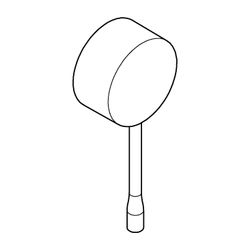 Grohe Hebel Metall für 28mm Kartusche, Essence Einhand-Waschtischbatterie, Hard Graphit... GROHE-46919AL0 4005176637896 (Abb. 1)