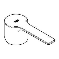 Grohe Hebel Metall für 28mm Kartusche, Lineare Waschtisch- und Bidet-Einhandmischer Grö... GROHE-46980AL0 4005176619038 (Abb. 1)